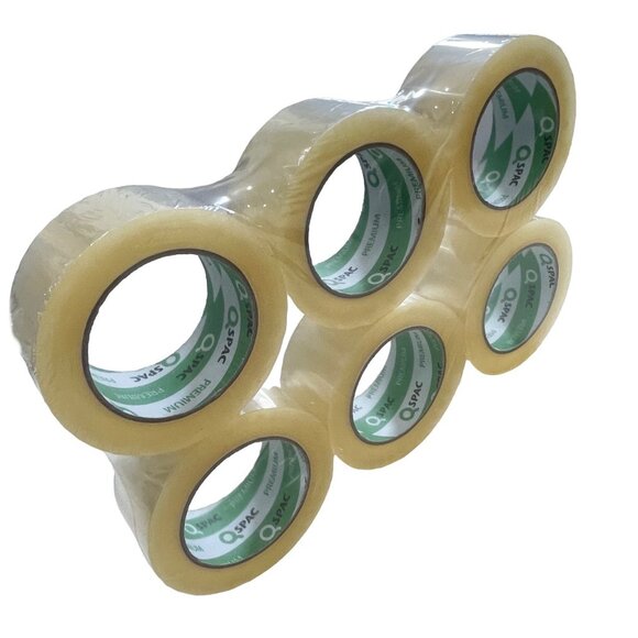 QSPARC 6 Rolls Clear Packing Tape 2.0 Mil 1.89" x 109.4 YDS Shipping & Moving - Picture 2 of 6